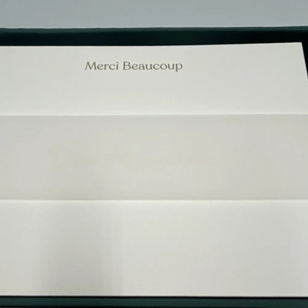 Dear Annabelle Notecards Set of 10 Gold & White for various occasions w envelope